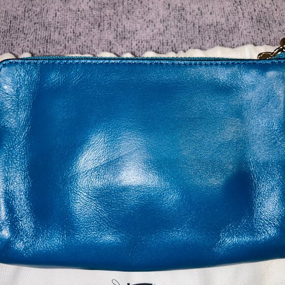 Coach Madison Double Zip Wristlet In Leather Blue F1481-51928 NWOT - Picture 3 of 5